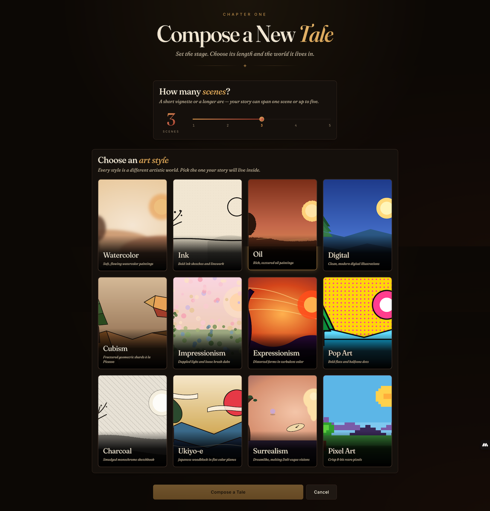 Composing a tale together with AI in the Imagination Storyworks app.